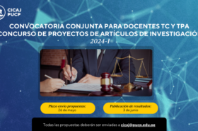 Convocatoria conjunta para docentes TC y TPA: Concurso de proyectos de artículos de investigación 2024-I