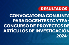 Resultados de la Convocatoria conjunta para docentes TC y TPA – Concurso de proyectos de artículos de investigación 2024-1